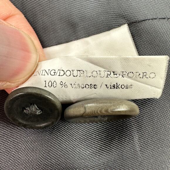 Et Vous | Size 38 | Gray 100% Wool Notched Lapel Single-Button 2 Pocket Blazer - Picture 10 of 10